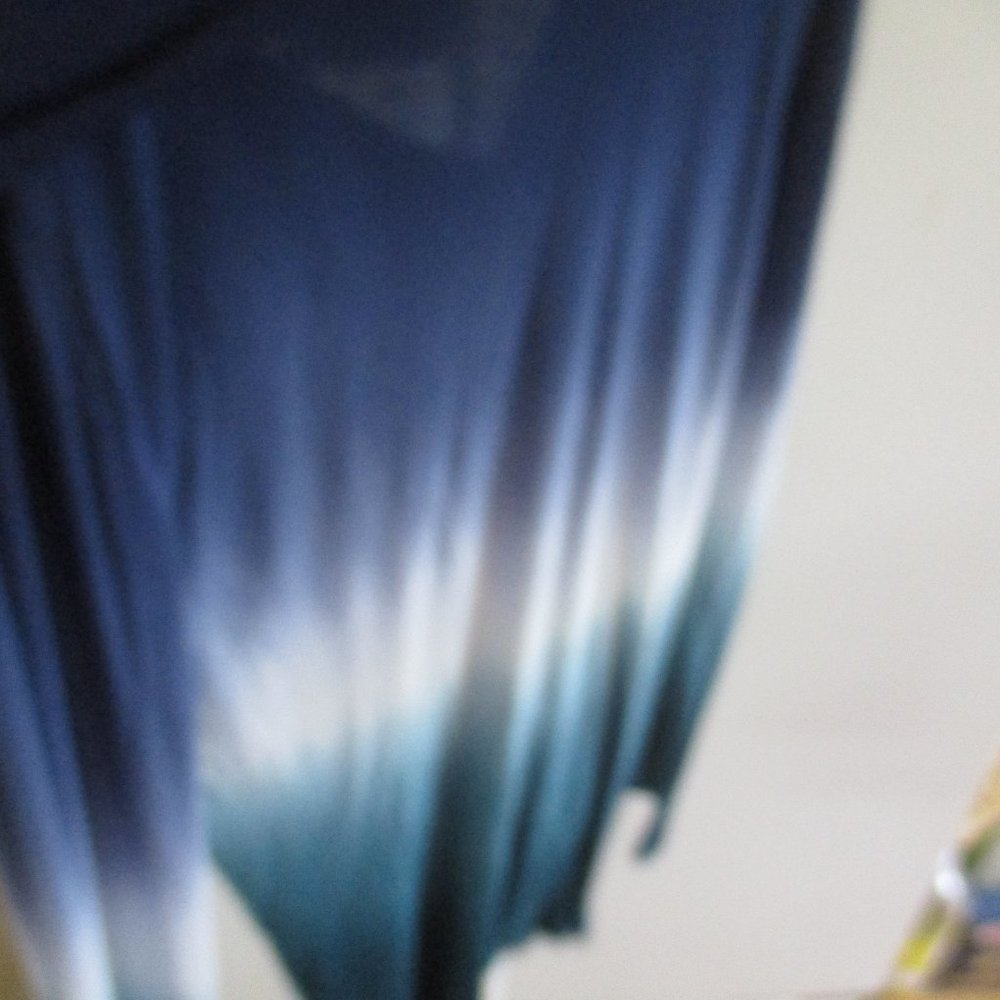 YFB artsy long tunic tye-dye top blues s - Picture 3 of 3